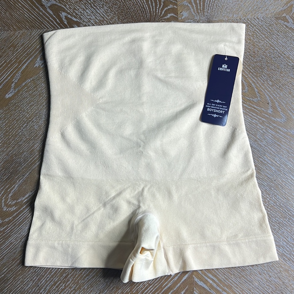 EMPETUA All Day Every Day High Waisted Shaper Boyshort in Nude S - Picture 6 of 12